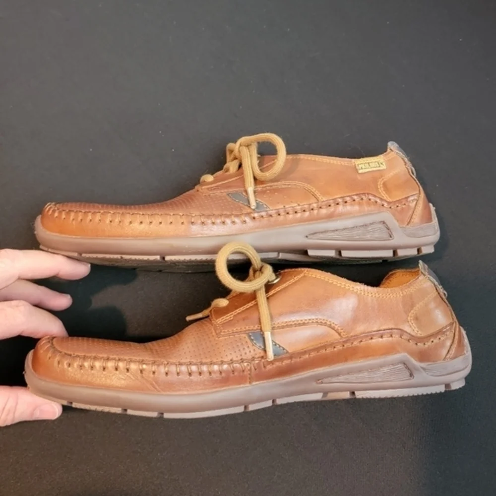Pikolinos Cuero Brown Leather‎ Oxford Lace Up Flat Shoes EUR 40